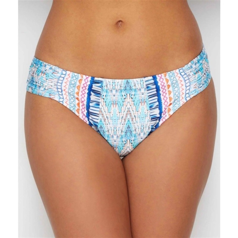 NWT La Blanca 14 Milano Stripe Rusched Side Bikini Swim Bottoms 131862